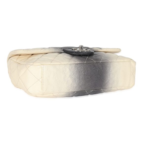 Chanel Ombré Cream Quilted Caviar Medium Single Flap Bag - Picture 6 of 7